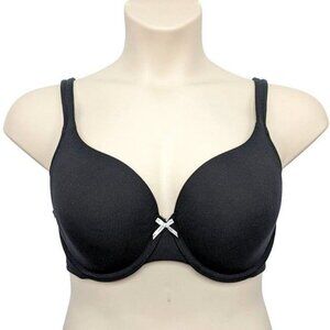 Cacique Lane Bryant Womens Bra T Shirt Cotton Blend Size 42DD Black
